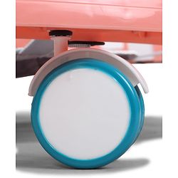 Babyhug 360° Musical Baby Walker with Lights  Grey| 3-Level Height Adjustment| Detachable Play & Feeding Tray| Compact Fold| Smooth Swivel Wheels| Cushioned Seat| 624 Months| Removable Foot Mat