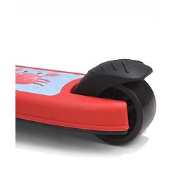 Babyhug Crab Kids Scooter with LED Wheels - Red| Adjustable Height| Lean-to-Steer| Toy for 3+ Yrs Boys & Girls|Sport Gift| Physical Activity| Plug & Play
