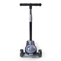 Babyhug Space Theme 3 Wheel Kids Scooter with LED Wheels - Blue| Adjustable Height| Lean-to-Steer| Toy for 3+ Years Boys & Girls | Outdoor Ride-On Toy | Physical Activity Gift| Plug & Play Assembly