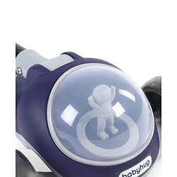 Babyhug Space Theme 3 Wheel Kids Scooter with LED Wheels - Blue| Adjustable Height| Lean-to-Steer| Toy for 3+ Years Boys & Girls | Outdoor Ride-On Toy | Physical Activity Gift| Plug & Play Assembly