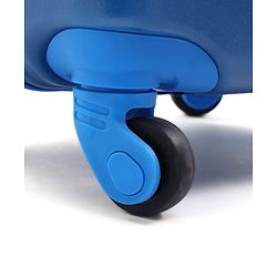 Babyhug Kids Travel Trolley Suitcase 18 inch with Wheels & Backpack 15 inch Set Shock-Resistant Shell| Telescopic Handle Water-Resistant Smooth Wheels Lightweight Carry-On Easy Zipper Closure - Blue