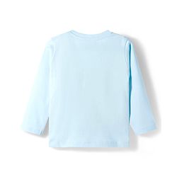 Babyhug Cotton Knit Full Sleeves Night Suit With Bear Print - Light Blue
