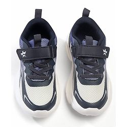 Cute Walk by Babyhug Velcro Closure Solid Sneaker Shoes - Navy Blue
