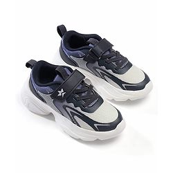 Cute Walk by Babyhug Velcro Closure Solid Sneaker Shoes - Navy Blue