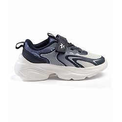 Cute Walk by Babyhug Velcro Closure Solid Sneaker Shoes - Navy Blue