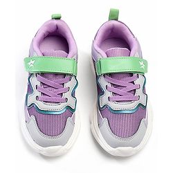 Cute Walk by Babyhug Velcro Closure Solid Sneaker Shoes - Purple