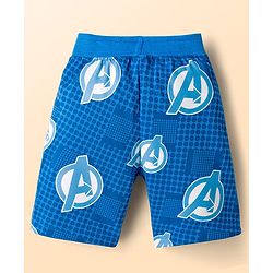 Babyhug Marvel Single Jersey Knit Half Sleeves Shirt & Shorts Set with T-Shirt & Avengers Graphic - Blue