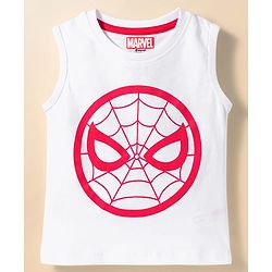 Babyhug Marvel Single Jersey Knit Half Sleeves Spider Man Printed Shirt With T-Shirt  - Navy Blue