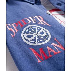 Babyhug Marvel Single Jersey Knit Half Sleeves Spider Man Printed Shirt With T-Shirt  - Navy Blue