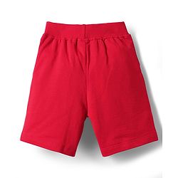 Babyhug Disney Single Jersey Knit Half Sleeves T-Shirt & Shorts Set with Mickey Mouse Graphic & Pocket Detailing - Red