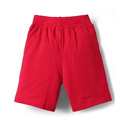 Babyhug Disney Single Jersey Knit Half Sleeves T-Shirt & Shorts Set with Mickey Mouse Graphic & Pocket Detailing - Red