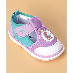 Cute Walk by Babyhug Velcro Closure Casual Shoes With Animal Applique - Purple