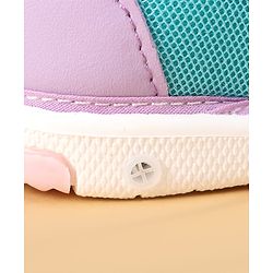 Cute Walk by Babyhug Velcro Closure Casual Shoes With Animal Applique - Purple