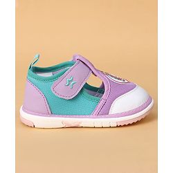 Cute Walk by Babyhug Velcro Closure Casual Shoes With Animal Applique - Purple