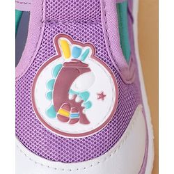 Cute Walk by Babyhug Velcro Closure Casual Shoes With Animal Applique - Purple