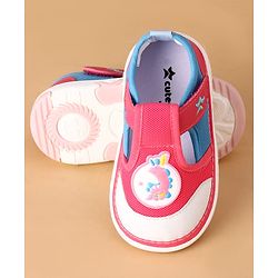 Cute Walk by Babyhug Velcro Closure Casual Shoes With Animal Applique - Purple