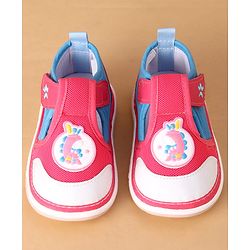 Cute Walk by Babyhug Velcro Closure Casual Shoes With Animal Applique - Purple
