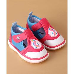 Cute Walk by Babyhug Velcro Closure Casual Shoes With Animal Applique - Purple