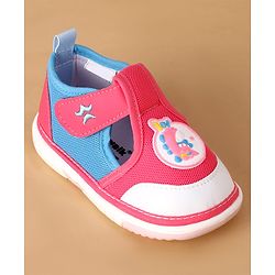 Cute Walk by Babyhug Velcro Closure Casual Shoes With Animal Applique - Purple