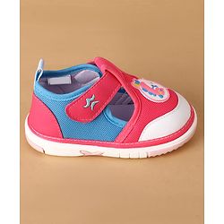 Cute Walk by Babyhug Velcro Closure Casual Shoes With Animal Applique - Purple