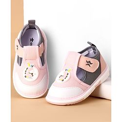Cute Walk by Babyhug Velcro Closure Casual Shoes With Animal Applique - Purple