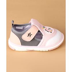 Cute Walk by Babyhug Velcro Closure Casual Shoes With Animal Applique - Purple