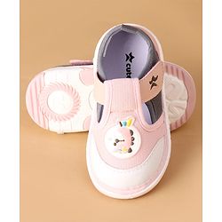 Cute Walk by Babyhug Velcro Closure Casual Shoes With Animal Applique - Purple