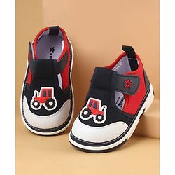 Cute Walk by Babyhug Casual Shoes With Velcro Closure & Vehicle Applique - Navy Blue