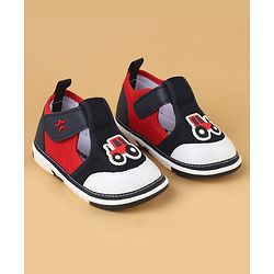 Cute Walk by Babyhug Casual Shoes With Velcro Closure & Vehicle Applique - Navy Blue