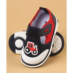 Cute Walk by Babyhug Casual Shoes With Velcro Closure & Vehicle Applique - Navy Blue