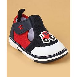 Cute Walk by Babyhug Casual Shoes With Velcro Closure & Vehicle Applique - Navy Blue