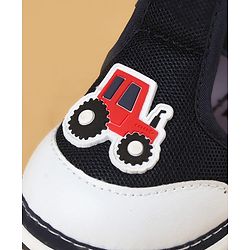 Cute Walk by Babyhug Casual Shoes With Velcro Closure & Vehicle Applique - Navy Blue