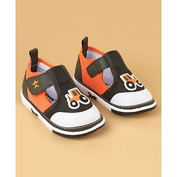 Cute Walk by Babyhug Casual Shoes With Velcro Closure & Vehicle Applique - Navy Blue