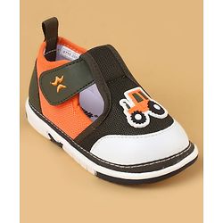 Cute Walk by Babyhug Casual Shoes With Velcro Closure & Vehicle Applique - Navy Blue