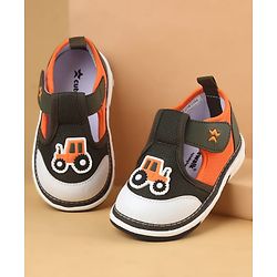 Cute Walk by Babyhug Casual Shoes With Velcro Closure & Vehicle Applique - Navy Blue