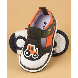 Cute Walk by Babyhug Casual Shoes With Velcro Closure & Vehicle Applique - Navy Blue