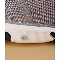 Cute Walk by Babyhug Casual Shoes With Velcro Closure & Bunny Face Applique - Grey