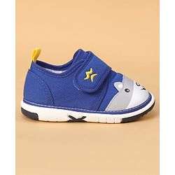 Cute Walk by Babyhug Casual Shoes With Velcro Closure & Bunny Face Applique - Grey