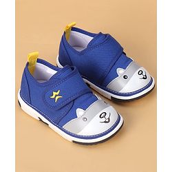 Cute Walk by Babyhug Casual Shoes With Velcro Closure & Bunny Face Applique - Grey