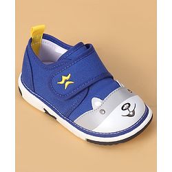 Cute Walk by Babyhug Casual Shoes With Velcro Closure & Bunny Face Applique - Grey