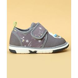 Cute Walk by Babyhug Velcro Closure Casual Shoes With Space Theme Print & Applique - Navy Blue