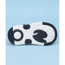 Cute Walk by Babyhug Casual Shoes With Velcro Closure & Face Applique - Black