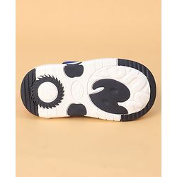 Cute Walk by Babyhug Casual Shoes With Velcro Closure & Face Applique - Black