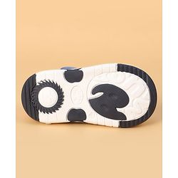 Cute Walk by Babyhug Casual Shoes With Velcro Closure & Face Applique - Black
