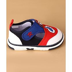 Cute Walk by Babyhug Velcro Closure Casual Shoes With Rocket Print & Applique - Yellow