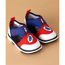 Cute Walk by Babyhug Velcro Closure Casual Shoes With Rocket Print & Applique - Yellow
