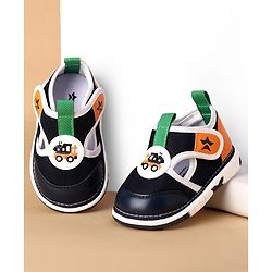 Cute Walk by Babyhug Velcro Closure Casual Shoes With Truck Applique - Navy Blue