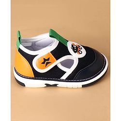 Cute Walk by Babyhug Velcro Closure Casual Shoes With Truck Applique - Navy Blue