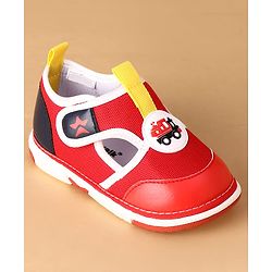 Cute Walk by Babyhug Velcro Closure Casual Shoes With Truck Applique - Navy Blue