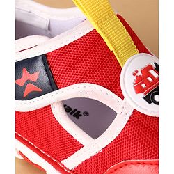 Cute Walk by Babyhug Velcro Closure Casual Shoes With Truck Applique - Navy Blue